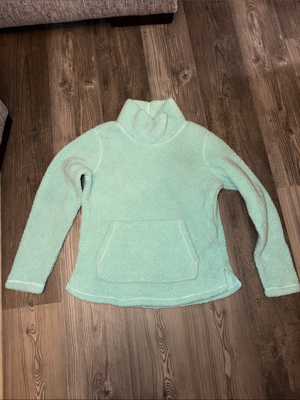 St. John's Bay Mint Sherpa Cowl Pullover with Kangaroo Pocket